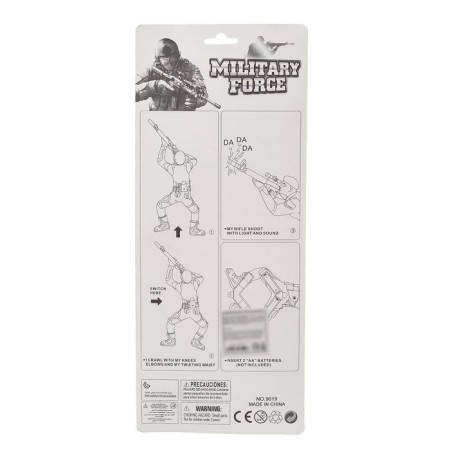 Figure Soldier "Infantry", crawls, light and sound effects, mix-4