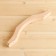 Wooden door handle 26.6 cm, alder