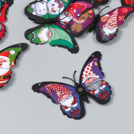 Magnet Plastic "Butterfly. Winter Tale" Set 12 pcs mix 10 cm-2