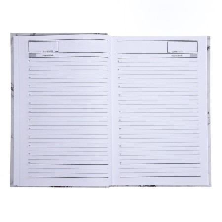 Deliciper of Leduced A5, 128 sheets "White Marble", solid cover, glossy lamination-16