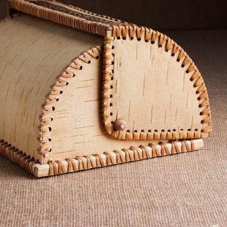 Bread "Berry", 24 × 20 × 15 cm, birch bark-8