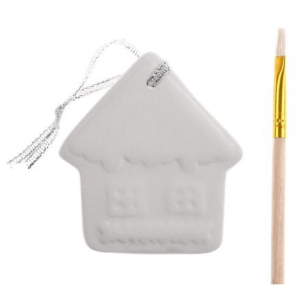 Christmas tree decoration for painting "House" with a suspension, brush-2