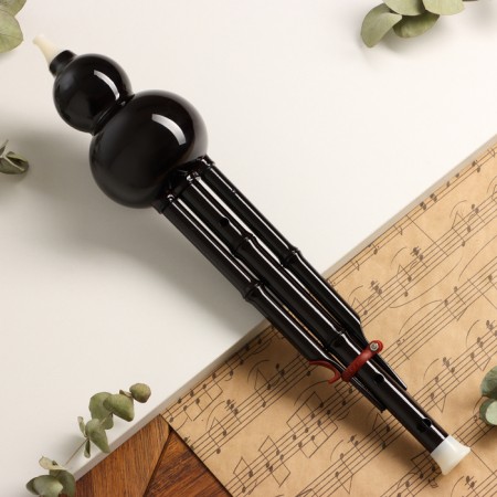 Flute Music Life, Hulushi, Tonality C, Black, 42 ​​x 8.7 x 5 cm-3