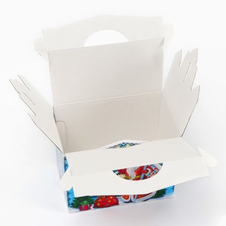 Gift box New Year's tower of Santa Claus 25.5 (33) x 23.5 x 8 cm-3
