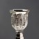 Summary metal per 1 candle "Pattern" silver 19.8x8x8 cm