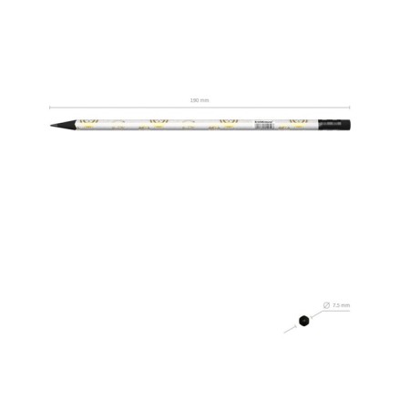 Chernographic pencil with Erichkrause "Magic Sky", HB, Grifel D = 2.2 mm, wood, three -sided with a print, in a tube, mix-4