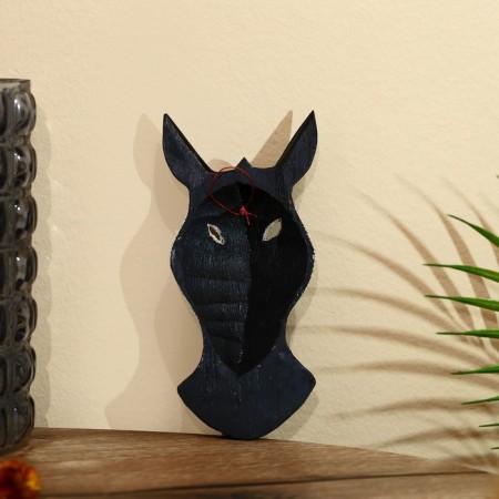 Mask "Zebra" Albezia 19x9x4 cm-1