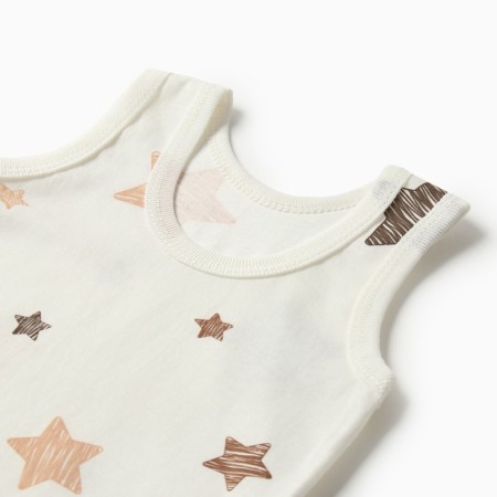 T -shirt Bloom Baby sleeveless stars, p. 86 cm, beige-1