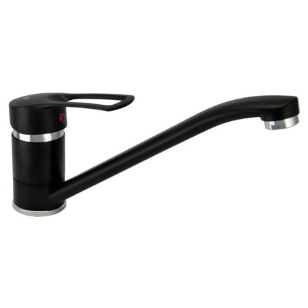 Juguni Luxe Capella kitchen mixer, single -rowing, with rotary pouring, black color is black