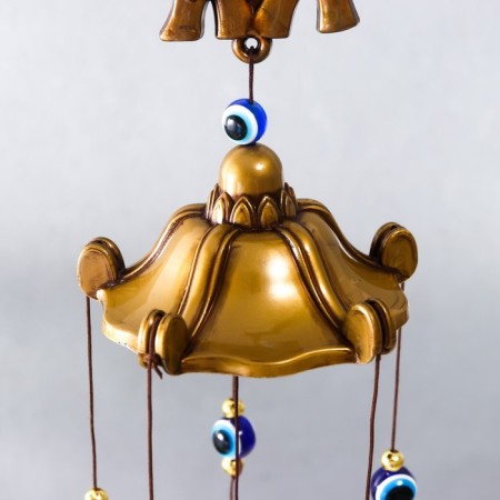Wind Music Metal "Elephant" from the evil eye 6 bells 48x8x8 cm-2