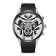 Men's watch, D-4.6 cm, with chronograph, 3 atm, luminous, black