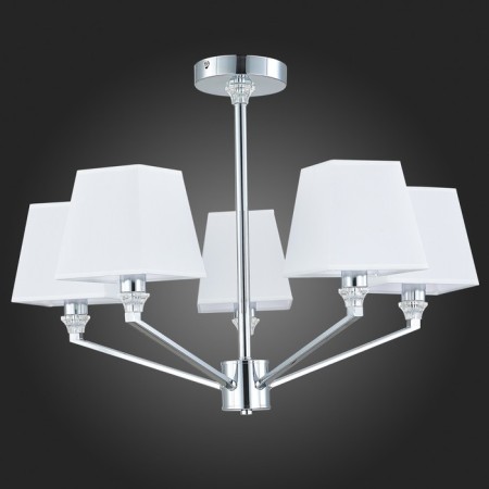 Ceiling EVOLUCE lamp. Sle107602-05. Grinda. 5x40 watts, E14, 60x60x44 cm, chromium color-4