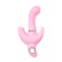 Turning vibrator with a clitoral stimulant Jos Twistme, 19.5 cm, silicone, pink color