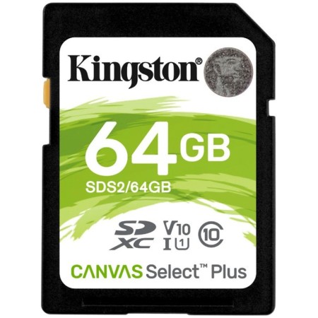 Memory of SDXC 64 GB Kingston Class 10 100MB/S Canvas Select Plus/SDS2/64GB-1