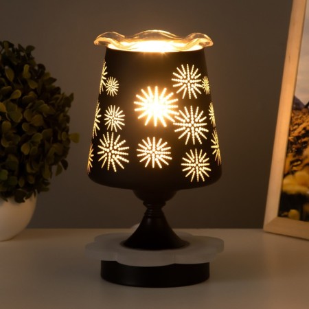 Aroma lamp with backlight "Circles" E27 40W +RGB black 12.5x12.5x23 cm Risalux-2