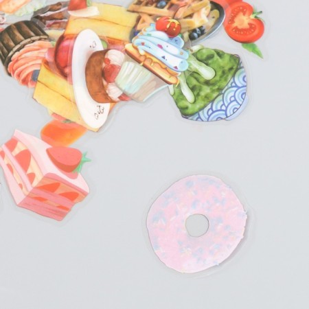 Stickers for creativity "Light dessert" PVS set of 50 pcs 3x2 cm-2