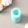 Silicone Mold "Bunny with carrots", 3 × 3.5 × 5.3 cm, turquoise color