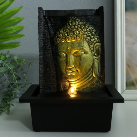 The desktop fountain from the network, backlight "Buddha image on the wall" 21.5x17x27.5 cm-5