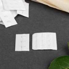 Flasp for a bra, 3 rows 3 hooks, 4.6 × 2.7 cm, 4.6 × 5 cm, 10 pcs, white color