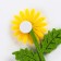 Adhesive -based felt decor, set 20 pcs., Size 1 pc. - 6 × 5 cm, yellow color