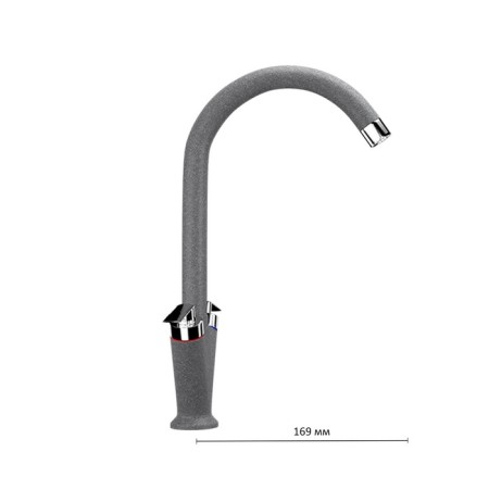 Mixer for the kitchen Ulgran U011-342, two-wound, graphite color