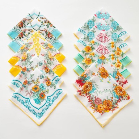 Sanding Women's Ethel "Flower Pattern" 30*30 cm, (set 12 pcs), Fig. Mix, 100% cotton
