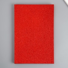 Foamiran glitter 4 Hobby 2 mm, central red, 20x30 cm