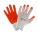 Garden, nylon gloves, with nitrilum semi -recess, size 10, orange, Greengo