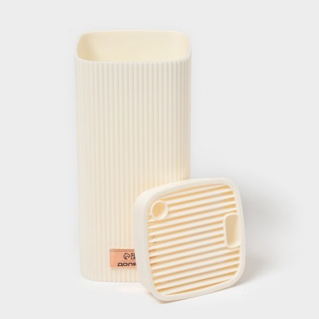 Soft knife stand, 11x11x22 cm, beige color-4