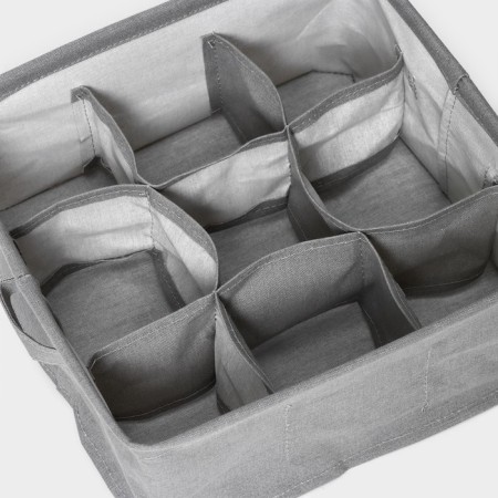 Organizer for linen LADOM, 9 cells, 28 × 28 × 11 cm, color gray color-3