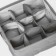 Organizer for linen LADOM, 9 cells, 28 × 28 × 11 cm, color gray color