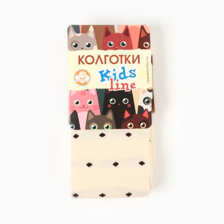 Колготки детские для девочки, цвет молочный, рост 98-104 см-3