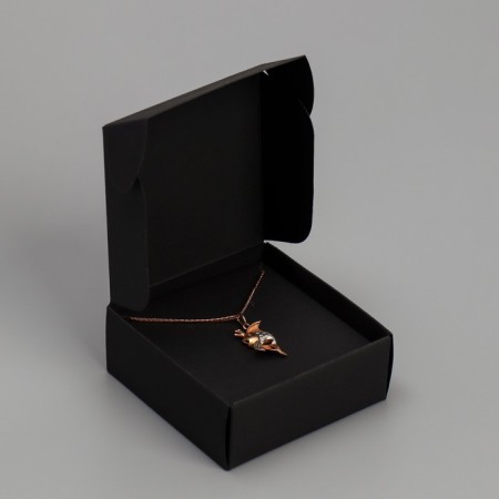 Box for jewelry, packaging, “black”, 7.5 x 7.5 x 3 cm-4