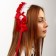 Carnival bandage "Lolita", red color with white lace