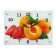 Carty clock is wall-mounted, interior "apricots and strawberries", silent, 25 x 35 cm