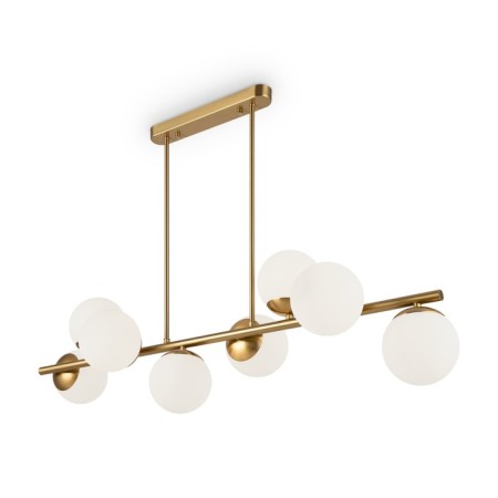 Suspended lamp Freya Fr5199PL-08BS Zing, 1040x130x700 mm, E27, 8x60W, brass color-5