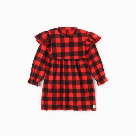 New Year. Baby dress with ruffles kaftan "cell" size 34 (122-128)-6
