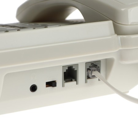 Wending phone Ritmix RT-550, display, telephone book, single-flowing set, AUX, White-3