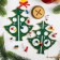 New Year's souvenir "Christmas tree on the stand" (gradient, color mix)