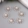 Decor for creativity Metal "Flower-dry" gold, pearls, rhinestones 2.3x2.3x0.8 cm