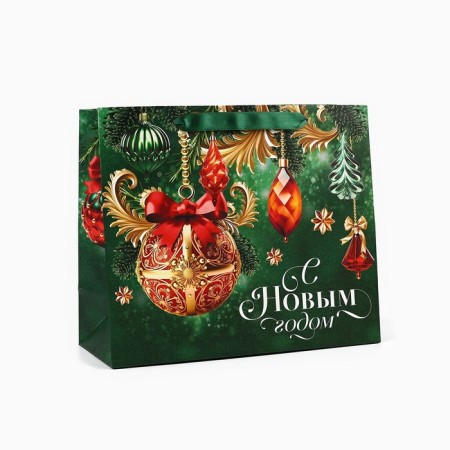 Laminated vertical package “Happy New Year”, Christmas tree toys, Ml 23 x 27 x 11.5 cm, New Year-1