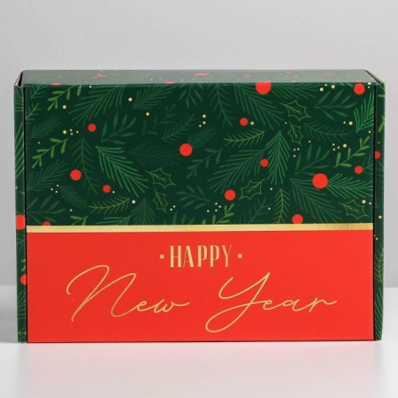Folding box "Happy New Year", 30.7 x 22 x 9.5 cm, New Year-3