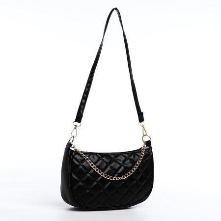 Bag Baget with a zipper, black color-3