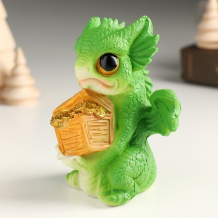 Piglite Polystone "Dragon with big eyes with a barrel/chest" mix 7x7x10.5 cm-4