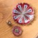 Boward Flower stand "Lotus Flower", 8.8 x 3 cm, enamel Red-blue mix