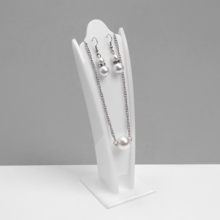 Standing for pendants, chains, earrings, 7.5 × 6.5 × 23 cm, white color-1