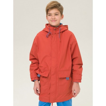 Windbreaker for boys, height 122 cm, terracotta color
