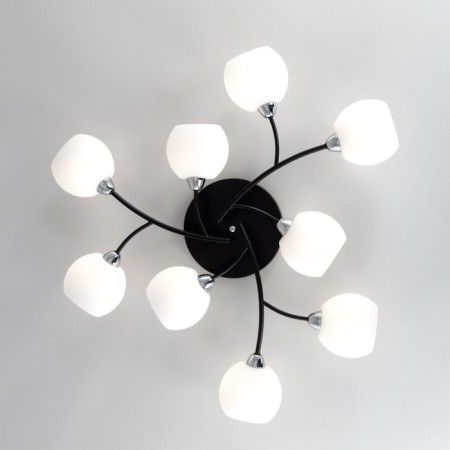 Ceiling chandelier Citilux "Florida" CL148195, 92x92x14.5 cm, 9x60W, E14, Black Color Black-10