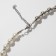 The chocker-kore multi-layer "cross" pearl, white color in silver