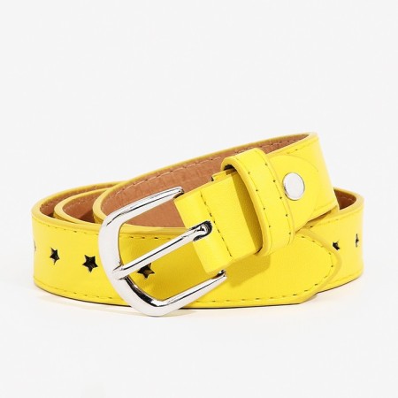Building belt, width 2.3 cm, screw, buckle metal, yellow color